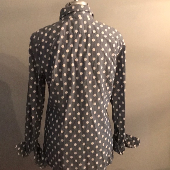 Banana Republic chambray polkadot oxford - Picture 2 of 4